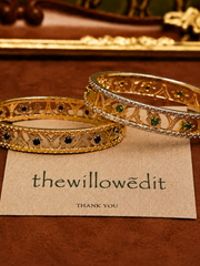 Emerald Palace Gilded Cuff Bracelet