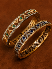 Emerald Palace Gilded Cuff Bracelet