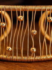 Golden Loom Artisan Texture Bracelet