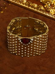 Rococo Crystal Tapestry Cuff