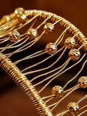 Golden Loom Artisan Texture Bracelet