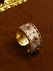 Florentine Gilded Lattice Ring