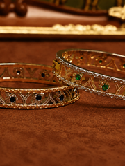 Emerald Palace Gilded Cuff Bracelet