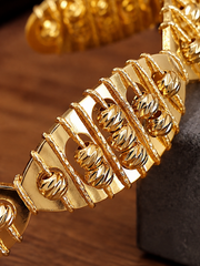 Gilded Heirloom Layered Cuff Bracelet