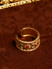 Florentine Gilded Lattice Ring