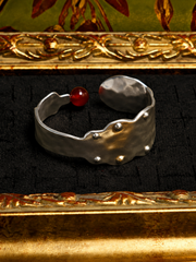 Crimson Agate Heritage Cuff Bracelet