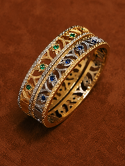 Emerald Palace Gilded Cuff Bracelet
