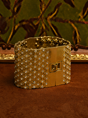 Rococo Crystal Tapestry Cuff