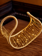 Golden Loom Artisan Texture Bracelet