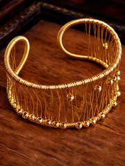 Golden Loom Artisan Texture Bracelet