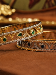 Emerald Palace Gilded Cuff Bracelet