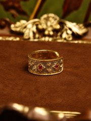 Florentine Gilded Lattice Ring