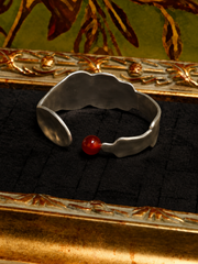 Crimson Agate Heritage Cuff Bracelet