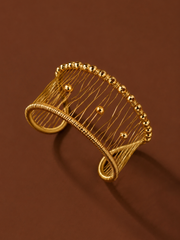 Golden Loom Artisan Texture Bracelet