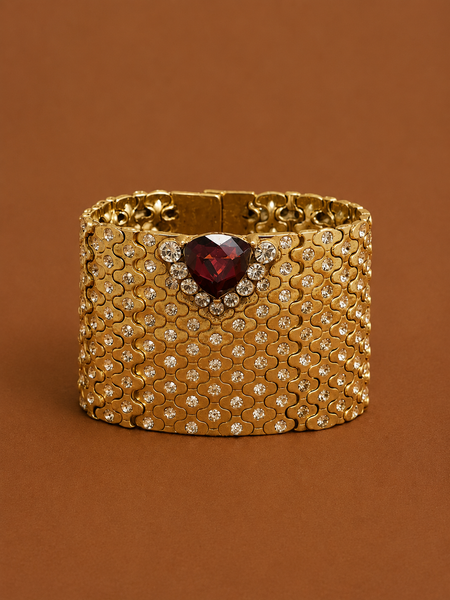 Rococo Crystal Tapestry Cuff