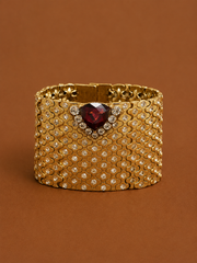 Rococo Crystal Tapestry Cuff