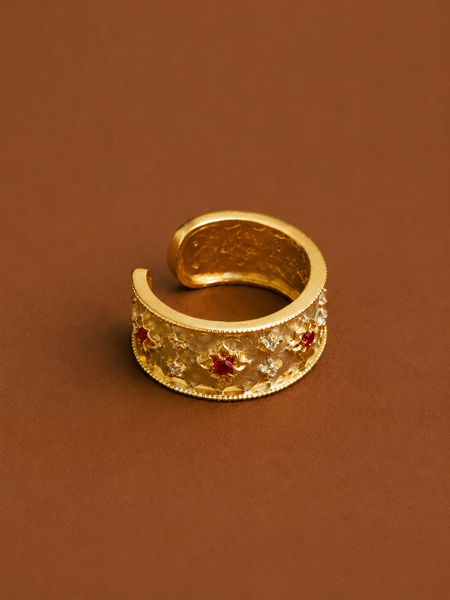 Florentine Gilded Lattice Ring