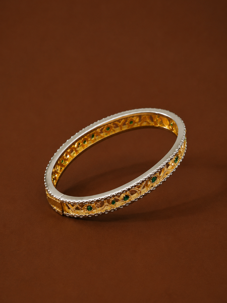 Emerald Palace Gilded Cuff Bracelet