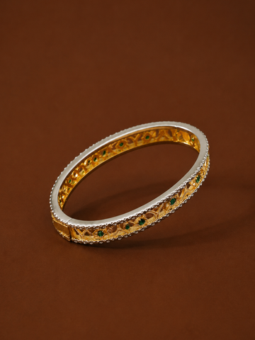 Emerald Palace Gilded Cuff Bracelet