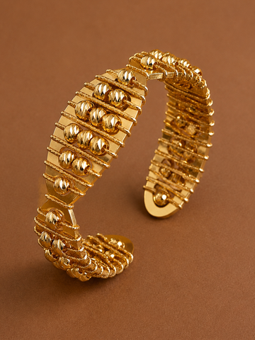 Gilded Heirloom Layered Cuff Bracelet